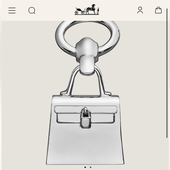 Authentic HERMES MINI KELLY TWILLY RING Scarf charm - Picture 5 of 9